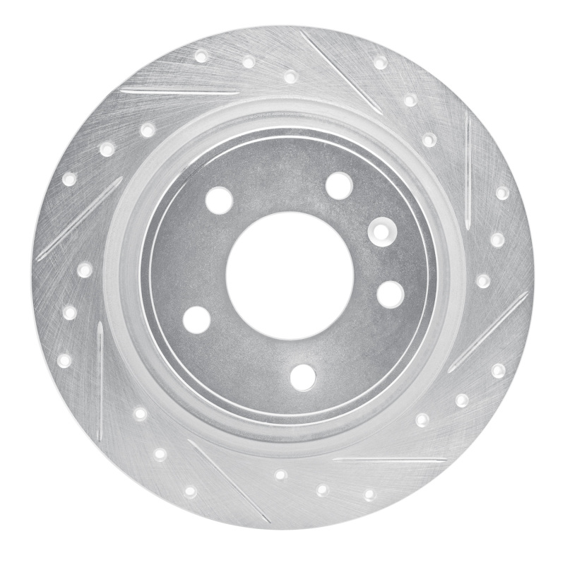 Buick CASCADA Brake Rotor (1) - Rear Right - R1 Concepts - Drilled & Slotted - Silver - `11-`19